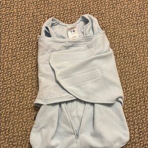 Halo swaddle in Light Blue fleece